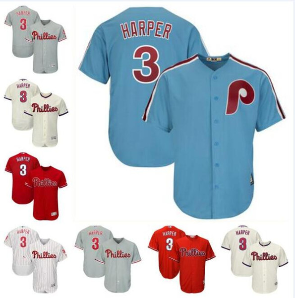 Philadelphia bryce harper phillies jersey baseball jerseys custom blank home official cool flex base spring jersey Bryce Harper mens 4xl