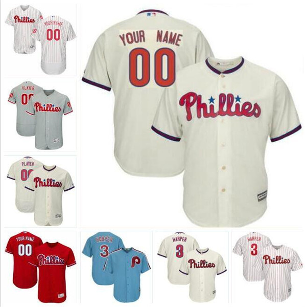 Men's Philadelphia bryce harper phillies jersey baseball jerseys custom cheap shirts cheap cool flex base spring jersey Robin Roberts