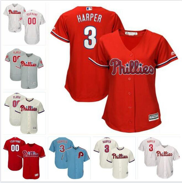 Philadelphia bryce harper phillies jersey baseball jerseys customized blank official cool flex base spring jersey Juan Samuel Light Blue 4xl