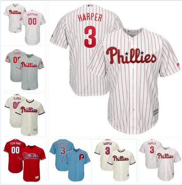 Philadelphia bryce harper phillies jersey baseball jerseys customized blank official cool flex base spring jersey Maikel Franco Cream 4xl