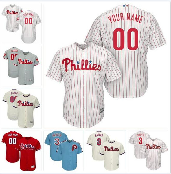 Philadelphia bryce harper phillies jersey baseball jerseys customized blank official cool flex base spring jersey 4Lenny Dykstra Scarlet Pro