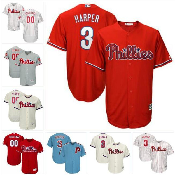 Philadelphia bryce harper phillies jersey baseball jerseys custom cheap shirts cheap cool flex base spring jersey Maikel Franco Cream