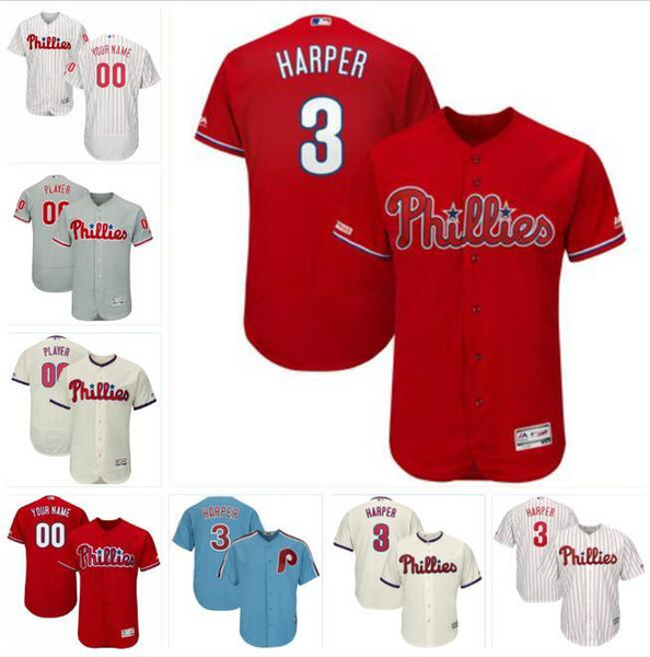 Philadelphia bryce harper phillies jersey baseball jerseys custom cheap shirts cheap cool flex base spring jersey Mitch Williams Cream