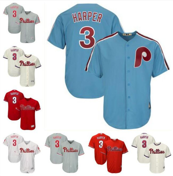 Philadelphia bryce harper phillies jersey baseball jerseys custom cheap shirts cheap cool flex base spring jersey Robin Roberts kids rugby