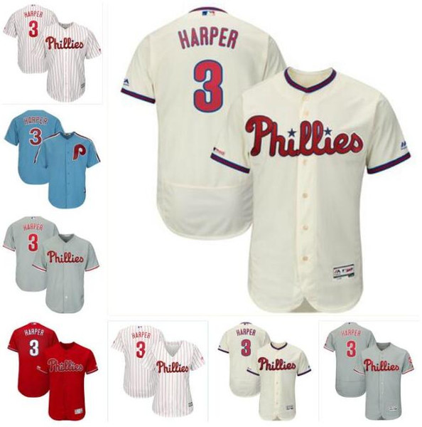 Men's Philadelphia bryce harper phillies jersey baseball jerseys customized blank official cool flex base spring jersey Mitch Williams