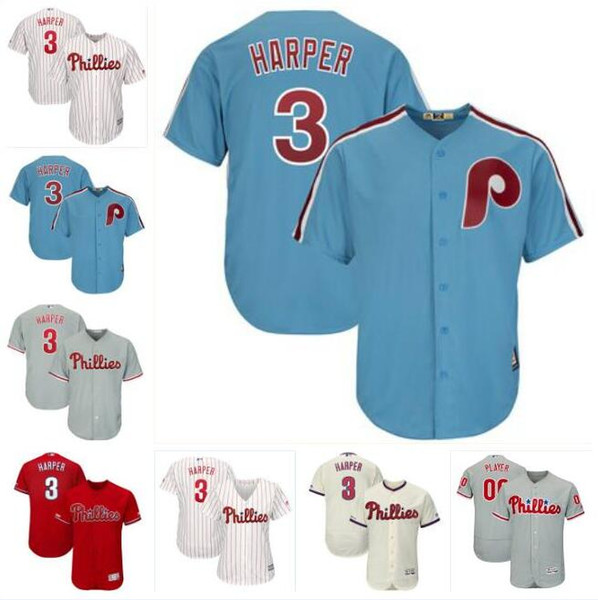 Philadelphia bryce harper phillies jersey baseball jerseys custom blank home official cool flex base spring jersey Mitch Williams Cream