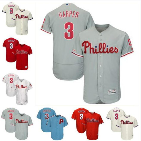 Philadelphia bryce harper phillies jersey baseball jerseys custom blank home official cool flex base spring jersey Robin Roberts Cream