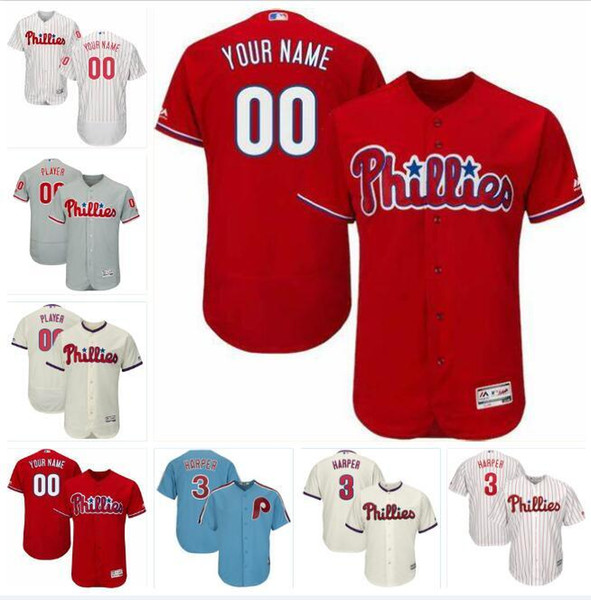 Philadelphia bryce harper phillies jersey baseball jerseys customized blank official cool flex base spring jersey Scott Kingery kid game