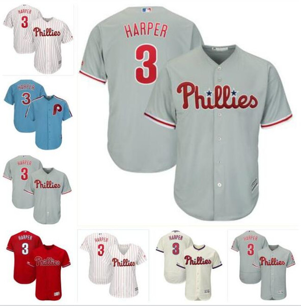 Men's Philadelphia bryce harper phillies jersey baseball jerseys customized blank official cool flex base spring jersey Bryce Harper