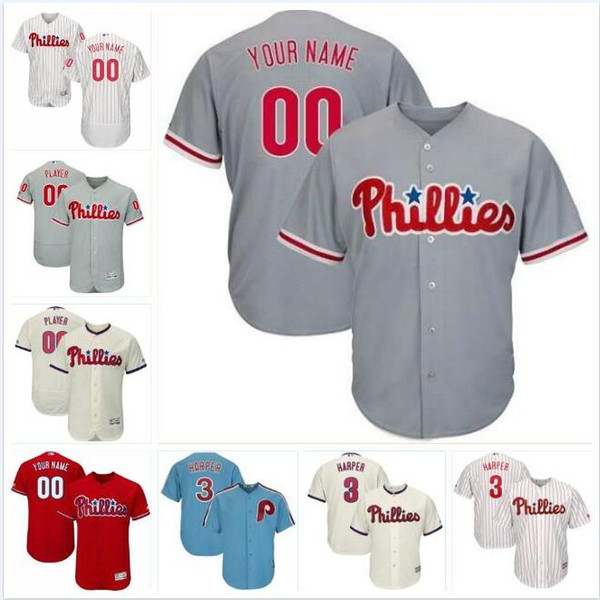 Women's Philadelphia bryce harper phillies jersey baseball jerseys customized blank official cool flex base spring jersey Juan Samuel