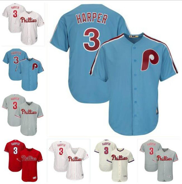 Men's Philadelphia bryce harper phillies jersey baseball jerseys customized blank official cool flex base spring jersey Robin Roberts