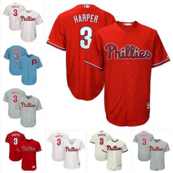 Men's Philadelphia bryce harper phillies jersey baseball jerseys custom blank home official cool flex base spring jersey 49Jake Arrieta