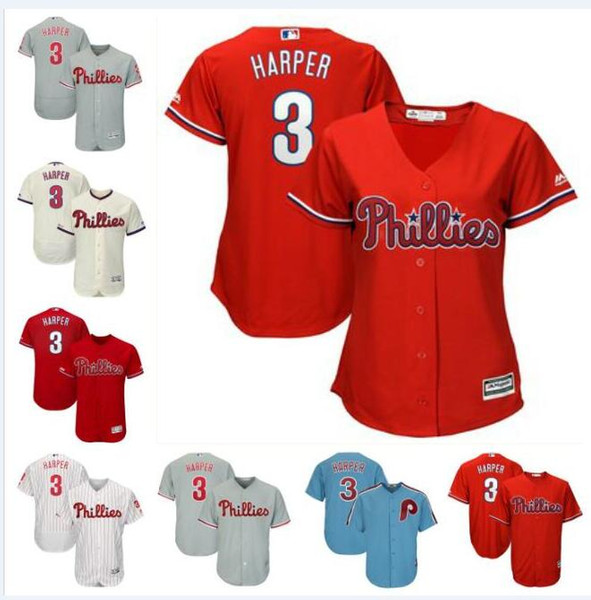 Men's Philadelphia bryce harper phillies jersey baseball jerseys custom blank home official cool flex base spring jersey Robin Roberts