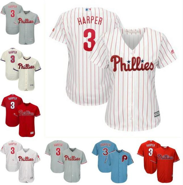 Philadelphia bryce harper phillies jersey baseball jerseys custom blank home official cool flex base spring jersey Scott Kingery kids men