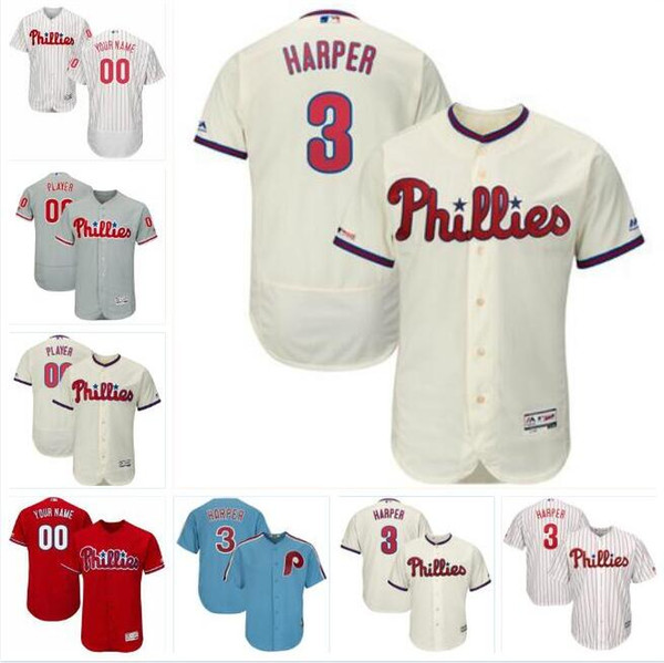 Philadelphia bryce harper phillies jersey baseball jerseys customized blank official cool flex base spring jersey Mitch Williams womens game