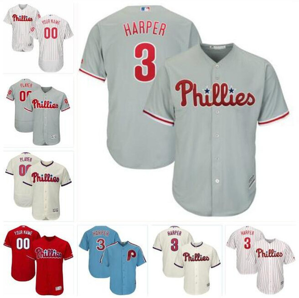 Philadelphia bryce harper phillies jersey baseball jerseys customized blank official cool flex base spring jersey Larry Bowa womens game us