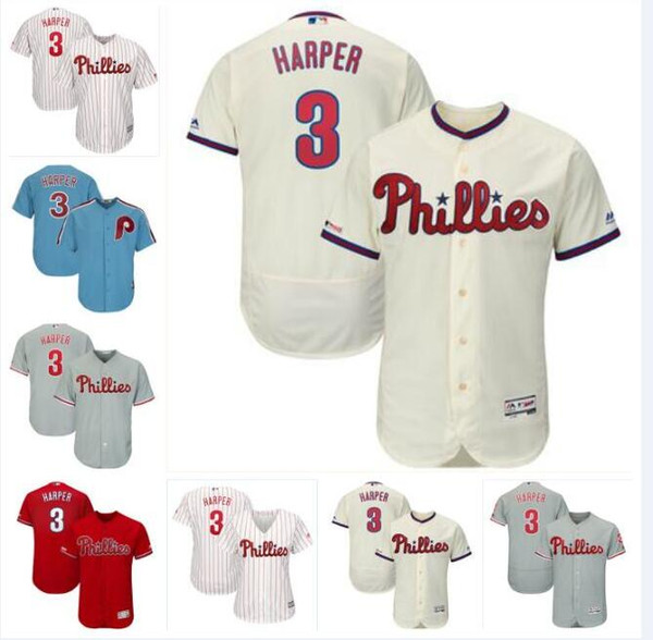 Men's Philadelphia bryce harper phillies jersey baseball jerseys customized blank official cool flex base spring jersey Steve Carlton