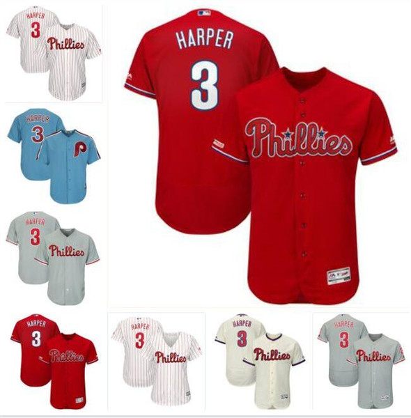 Philadelphia bryce harper phillies jersey baseball jerseys custom blank home official cool flex base spring jersey Larry Bowa Light Blue