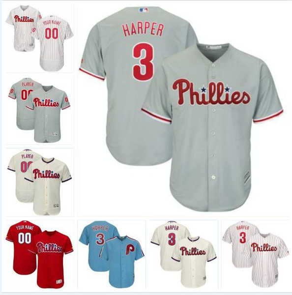 Philadelphia bryce harper phillies jersey baseball jerseys customized blank official cool flex base spring jersey Rhys Hoskins mens 4xl usa