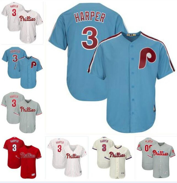 Women's Philadelphia bryce harper phillies jersey baseball jerseys customized blank official cool flex base spring jersey Aaron Nola