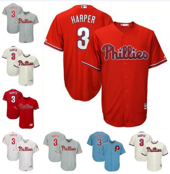 Women's Philadelphia bryce harper phillies jersey baseball jerseys customized blank official cool flex base spring jersey Jim Bunning usa