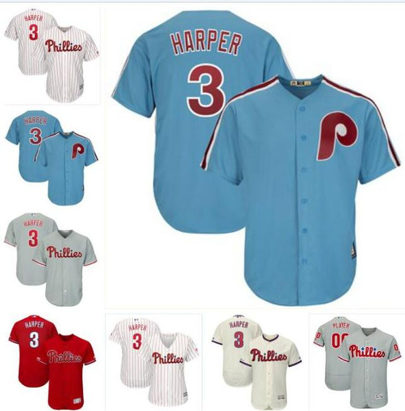 Women's Philadelphia bryce harper phillies jersey baseball jerseys custom blank home official cool flex base spring jersey Larry Bowa