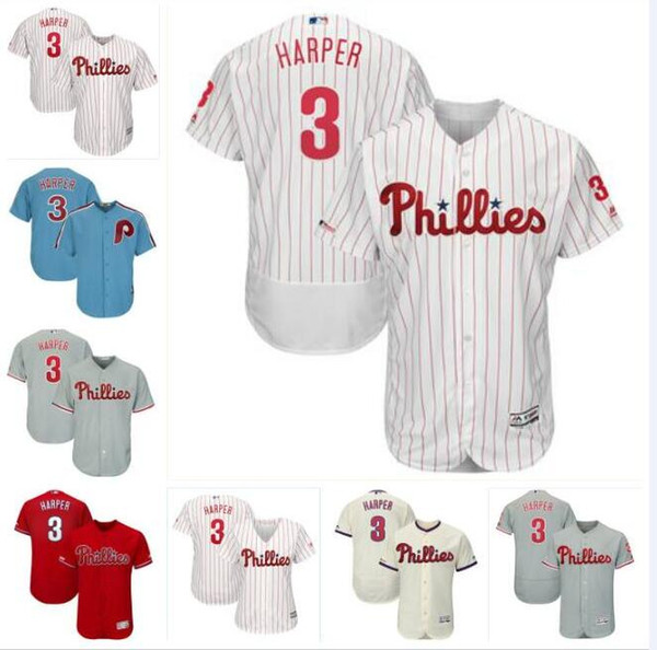 Women's Philadelphia bryce harper phillies jersey baseball jerseys custom blank home official cool flex base spring jersey Tug McGraw