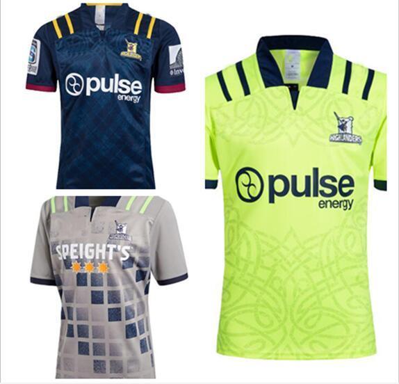 2018 2019 Highlanders Super Rugby Home Jersey New Zealand Super Highlanders Hurricanes Jersey League Adults Mens euro Extra large size S-3X