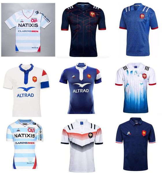 2019 New style French Super Rugby Jerseys 18 19 French Shirts Rugby Maillot de Foot French BOLN Rugby shirt size S-3XL