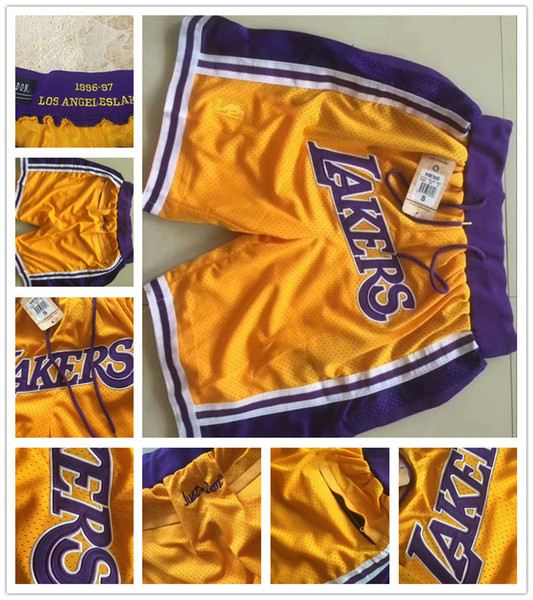 All-Star James Rwtw Laker Shorts Just Don Lebron Basketball Pants Retro FOG Sports Mesh LBJ Ball Pants