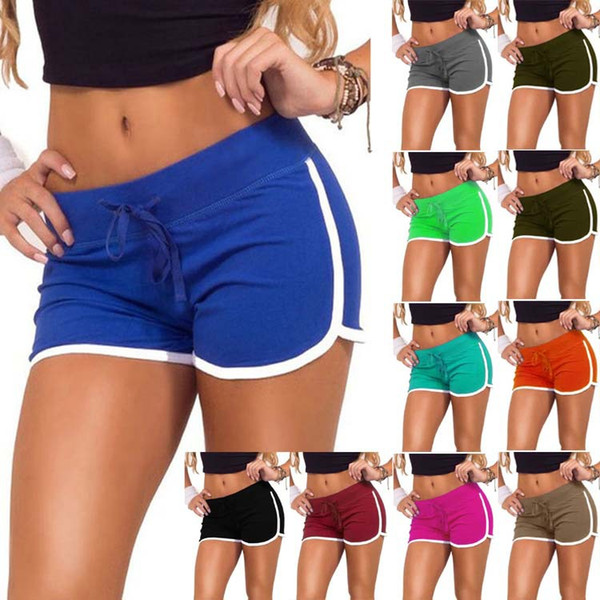 Summer Women Shorts Drawstring Yoga Sports Gym Leisure Homewear Fitness Pants Beach Shorts Running Pants Leggings Workout Sportswear MMA1845