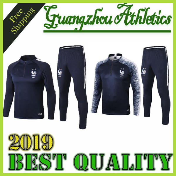 New 2018-2019 2 STAR survetement equipe MAILLOT DE FOOT France Paris SURVETEMENT FOOTBALL Tracksuits Training Suits