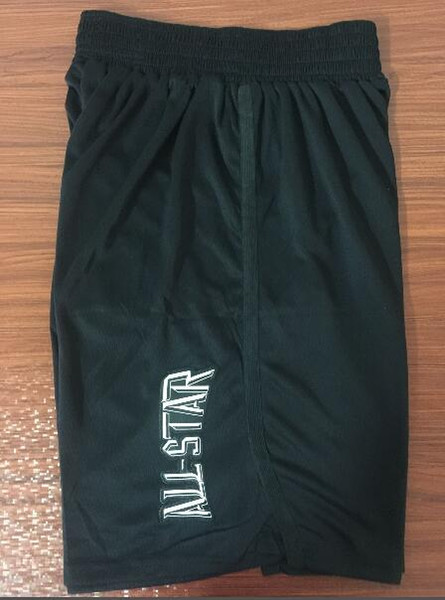 2018 New Shorts All Star Shorts Baseketball Shorts Running Sports Clothes Black And White Color Size S-XL Mix Match Order High Quality