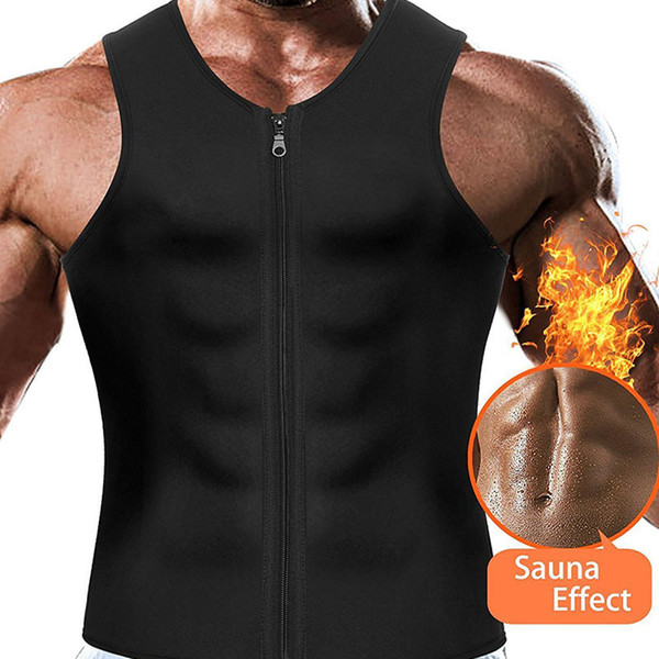 Men Sauna Running Vest Tank Tops Shapewear Slimming Reduction Shape Bodysuits Tummy Control Body Trainer Weight Loss Fat Burning