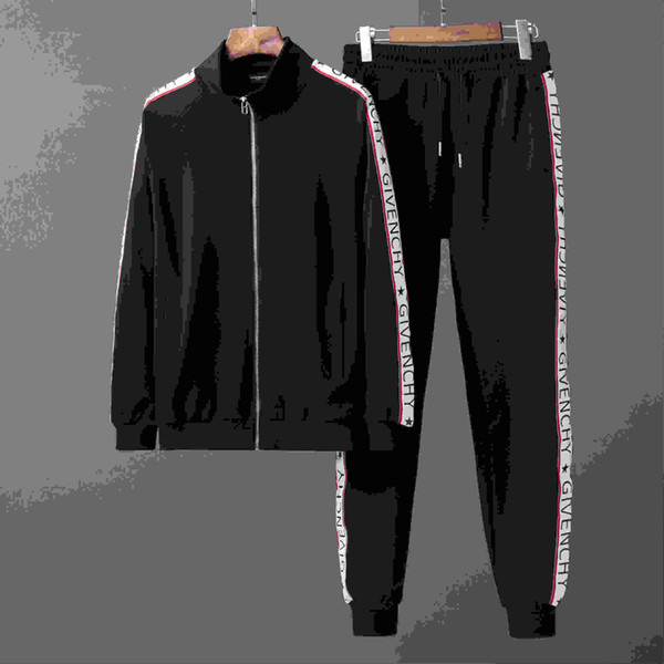 2019 new spring and fall luxury mens new designer Italy VER tracksuits high quality sweatsuit ~ mens training jogging sweat track suits