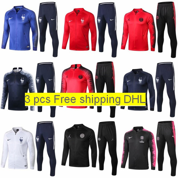 2018 World cup New top quality PSG soccer training suit long sleeve 10 MBAPPE Jerseys maillot de foot paris football jacket tracksuit set