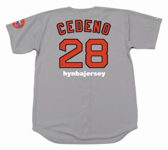 Cheap Custom CESAR CEDENO Houston Stitched 1971 Majestic Cooperstown Away Baseball Jersey Retro Mens Jerseys Running