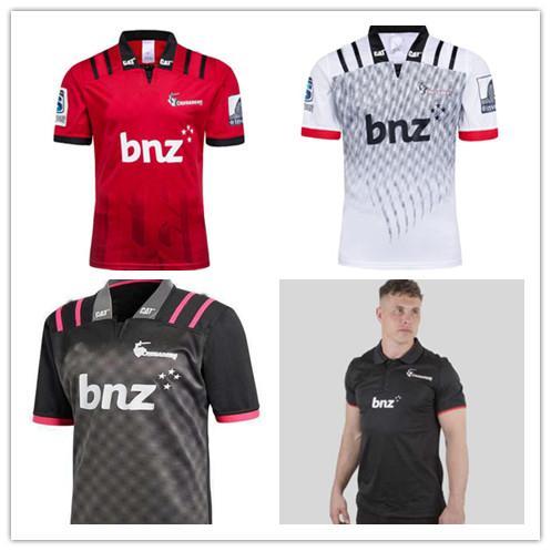 Crusaders 2019 Super Rugby Players Media Polo Shirt 2018 2019 New Zealand Crusaders Rugby jerseys Crusaders Super Rugby jersey size S-3XL