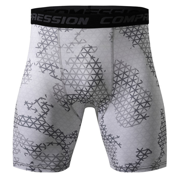 Camouflage Skinny Men's Sports Gym Compression Wear Under Base Layer Shorts Camo Tactics Athletic Tights Running Jogging Shorts