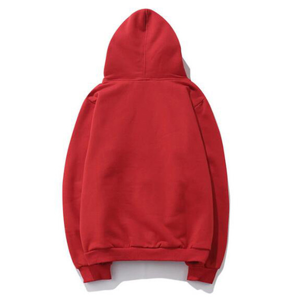 Hot Sale Pullover Hoodies Summer New Classic Embroidery Red Mark Hooded Long-Sleeved Men's Sweater 10 Colors Free Shipping 2018