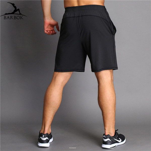 BARBOK Gym Shorts Above Knee Men Licras Deportivas Hombre Bodybuilding Sweatpants Sports Wear Fitness Training Running Shorts