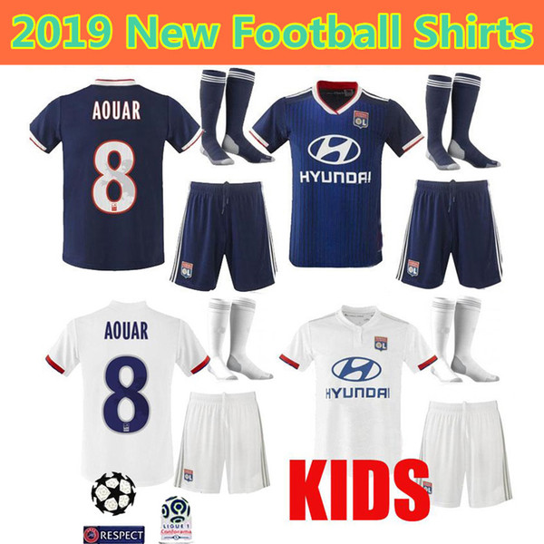 kids kit 19 20 maillot de foot Olympique Lyonnais soccer jerseys 2019 2020 lyon home away FEKIR MEMPHIS TRAORD child boy football shirts