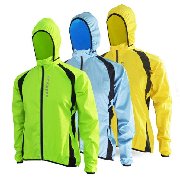 Wholesale- 2017 Breathable Windproof Running Jacket Cycling Raincoat Bicycle Rain Coat Bike Mens Women Cycling Windbreaker Jerseys