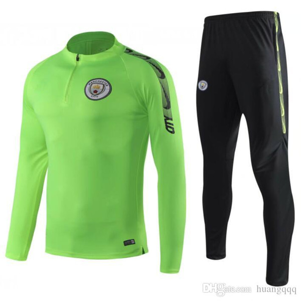 Manchester training suit for the 19/20 season DE BRUYNE 17 KUN AGUERO 10 STERLING G.JESUS Man City Football uniform trench coat suit