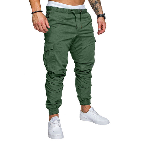 DIQIAN Pockets Running Jogging Pants Men Drawstring Male Trousers 10 Colors Gym Leisure Sweatpants Fitness Sport Pants Size 4XL