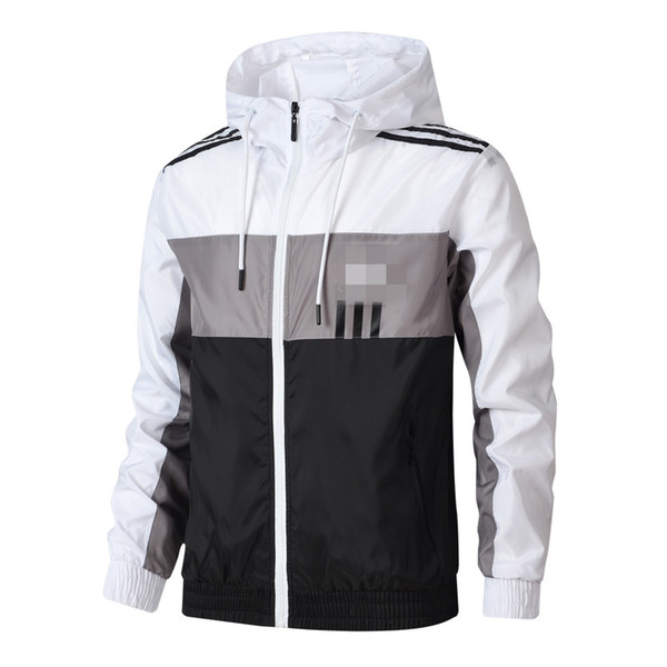 Brand Striped Mens Jackets Designer Windbreaker Pattern Print Thin Coat Autumn Zipper Jackets Running Sportswear Hoodies