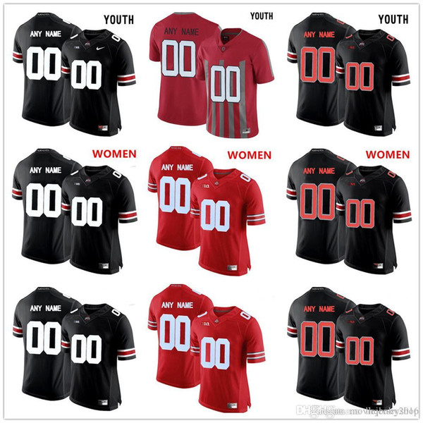 Customize Personality Men Women Youth Ohio State Buckeyes College Football Jersey Embroidery Stithced Custom Any Name Any Number