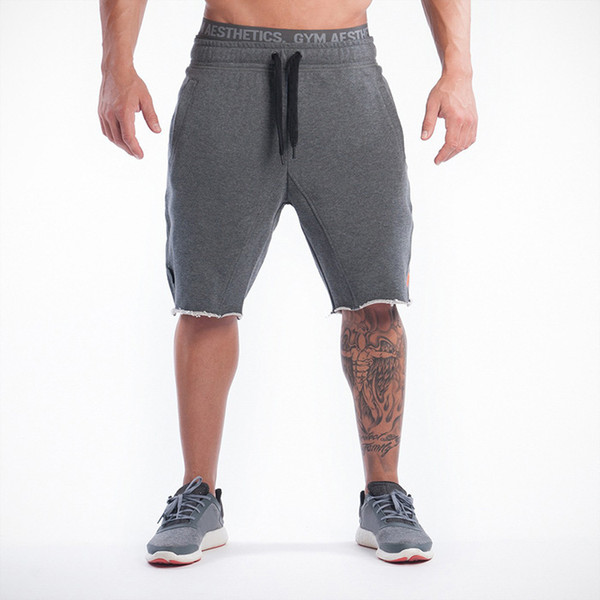 Men Cotton Shorts Slim fit Short Trousers Fitness Bodybuilding Jogger Mens Brand durable Sweatpants Fitness Workout Cotton Shorts