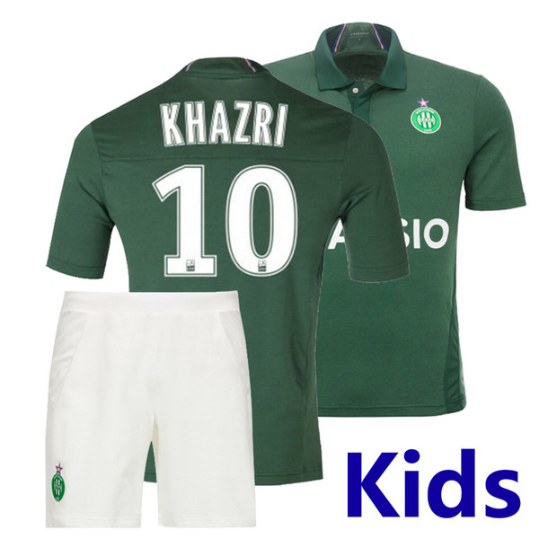 18/19 as Saint-Étienne kids soccer jersey kids kit 2018 19 Ligue 1 KHAZRI DIONY SALIBUR BERIC CABELLA boys shirts sets Running Jerseys