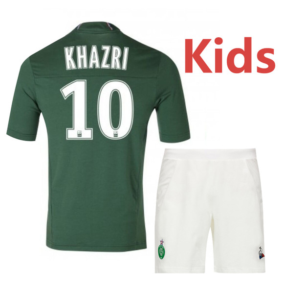 kids kit 2018 2019 Saint-Étienne Jersey Soccer Ligue 1 Maillot de foot Saint-Étienne KHAZRI RUFFIER kids boys Football Shirt Running Jerseys